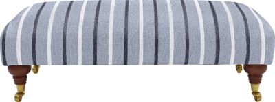 Heart of House - Sherbourne Large Footstool - Grey Stripe